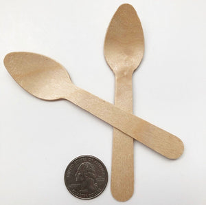Mini Natural Wood Spoons